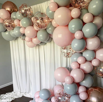 Pink + Gray Balloon Arch Kit