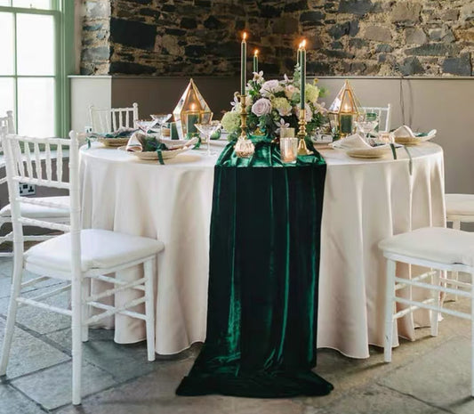 Green Velvet Table Runner