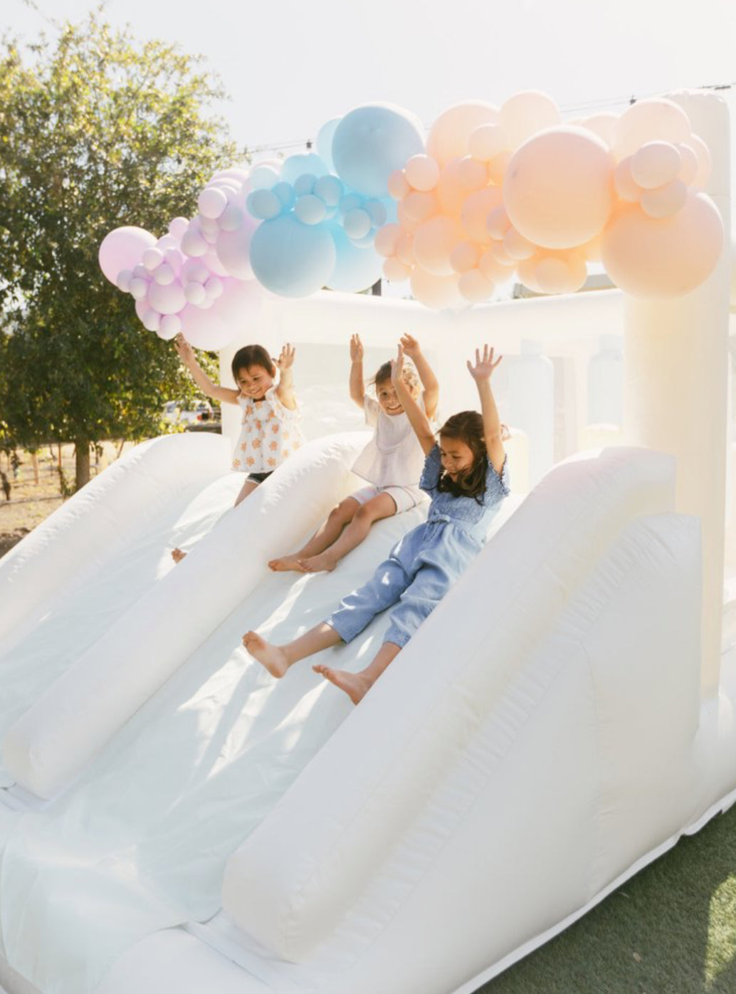 White Obstacle Course Inflatable Rental