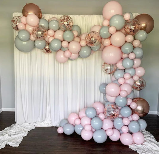 Pink + Gray Balloon Arch Kit