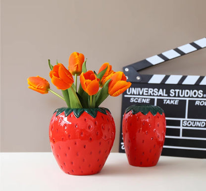 Strawberry Ceramic Vases