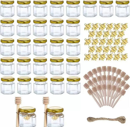 Glass Mini Honey Jars