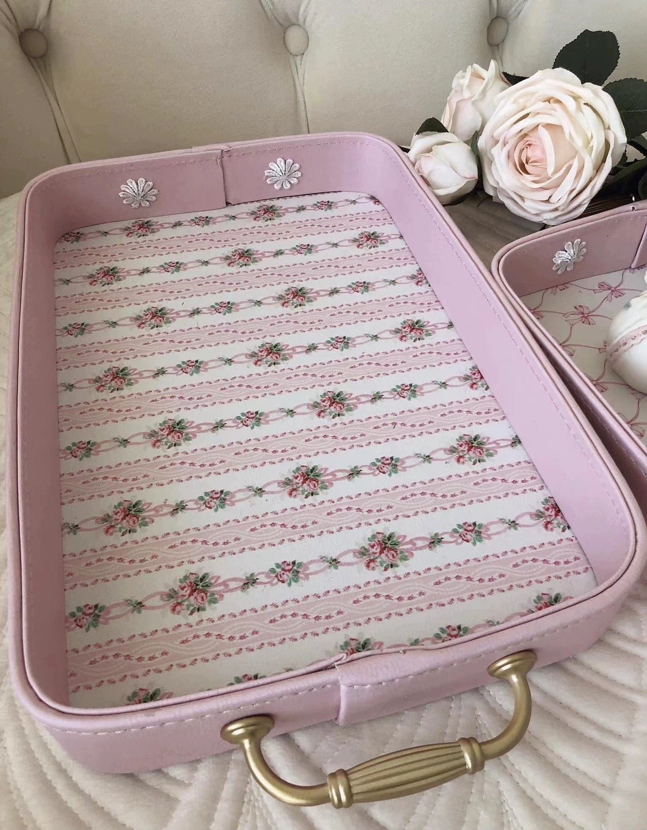 Floral Serving Tray