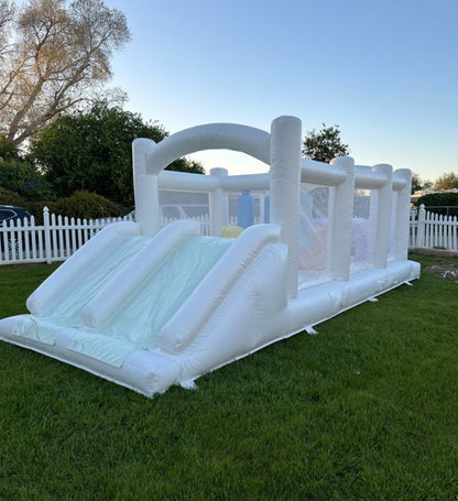 White Obstacle Course Inflatable Rental