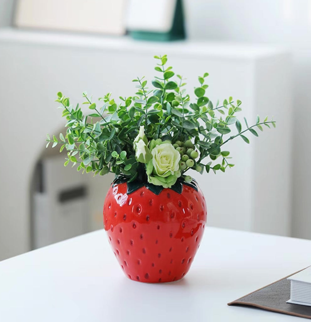 Strawberry Ceramic Vases