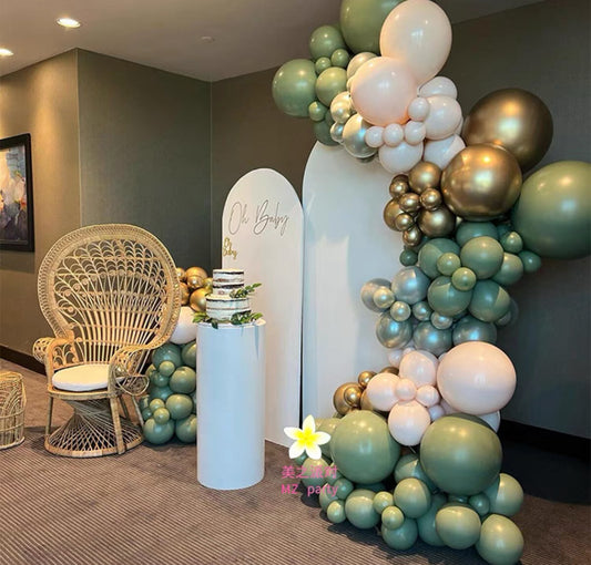 Green + Gold Balloon Arch Kit