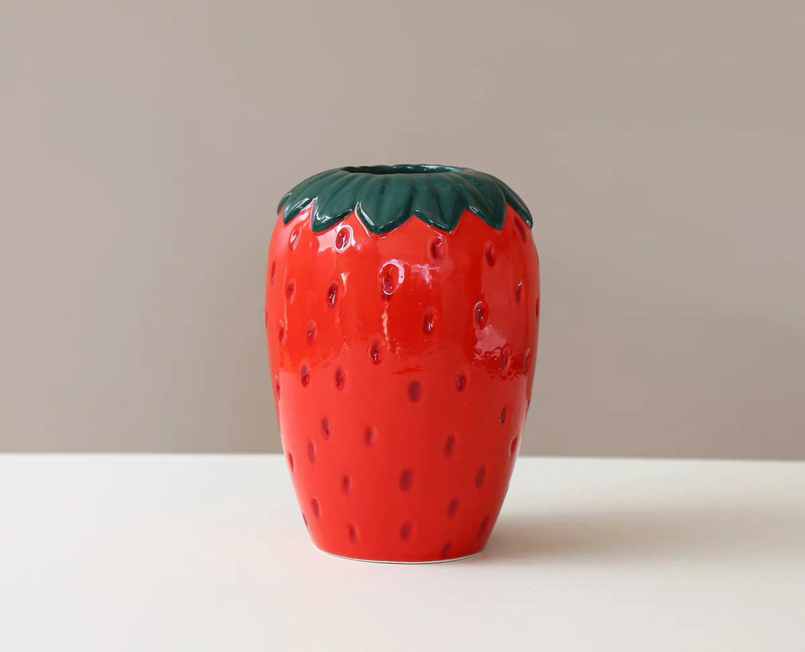 Strawberry Ceramic Vases