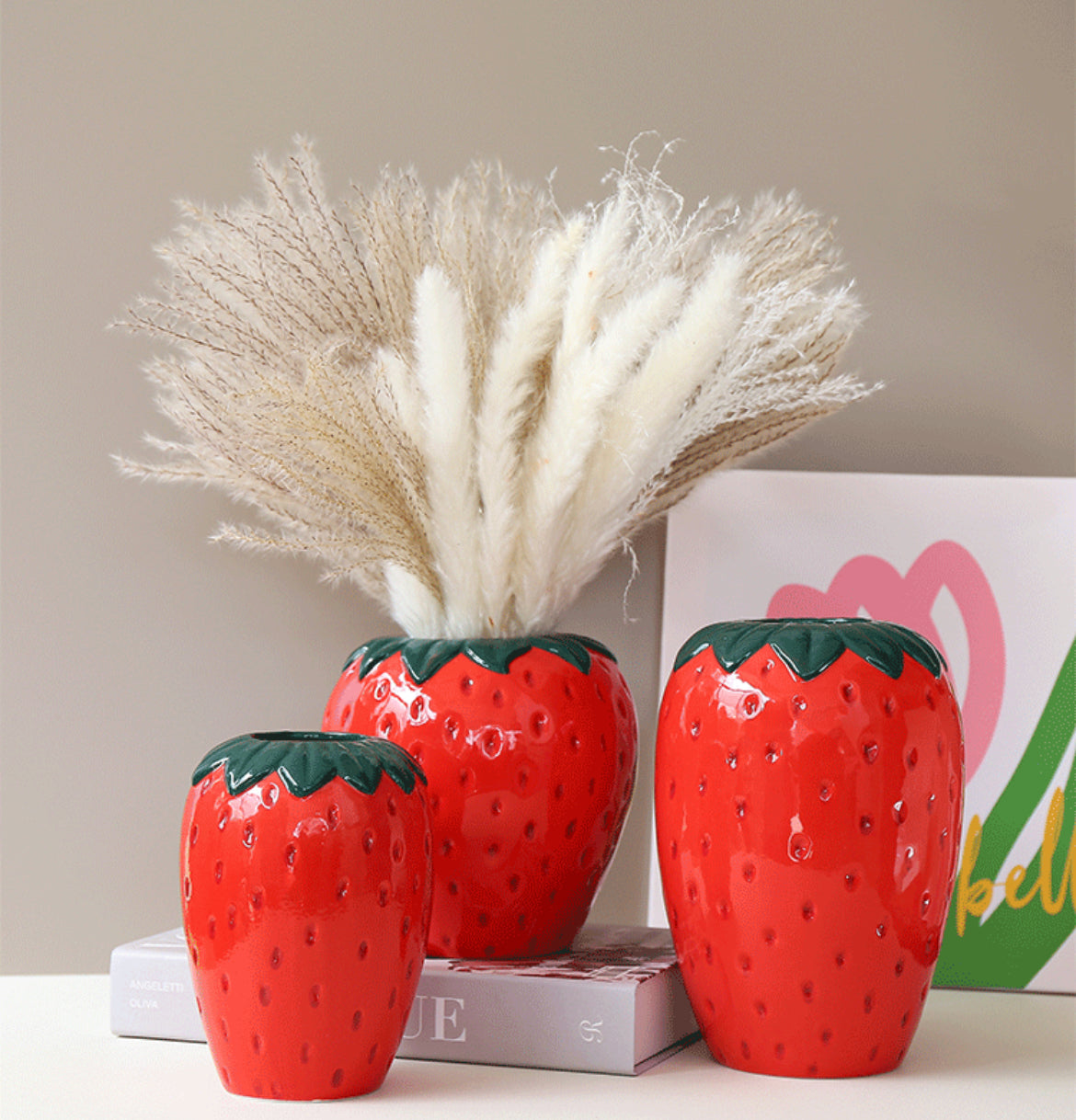 Strawberry Ceramic Vases