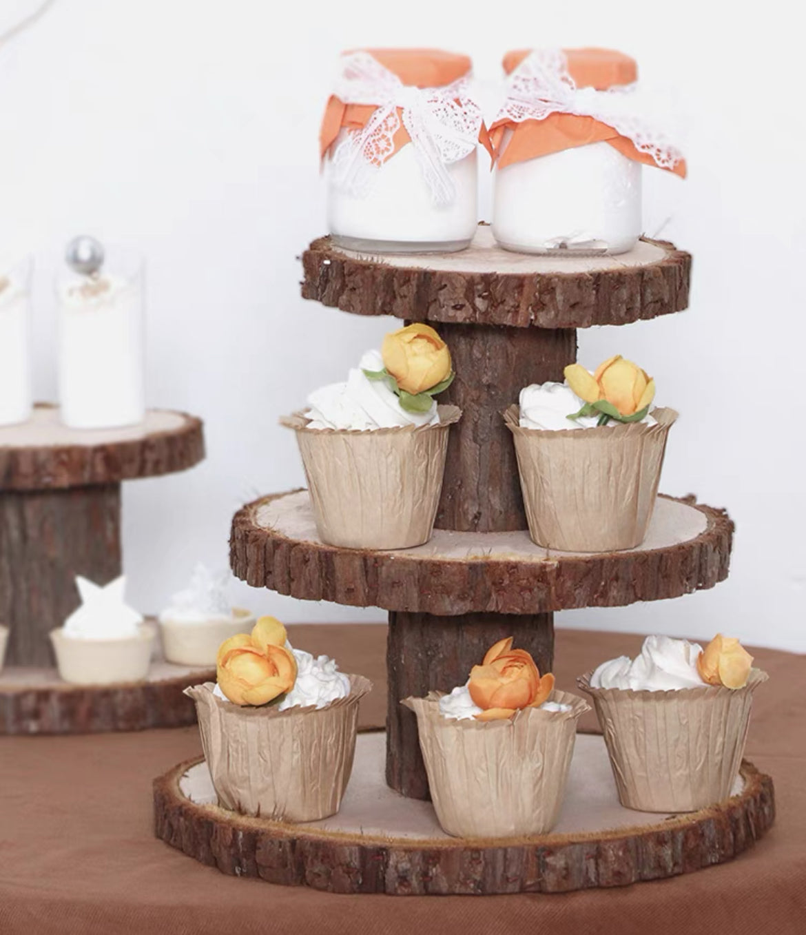 Rustic Wooden Display Stands