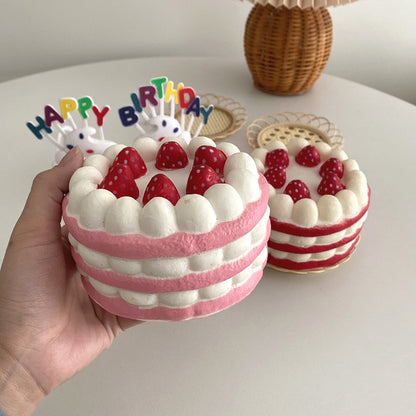 Strawberry Themed Faux Cake