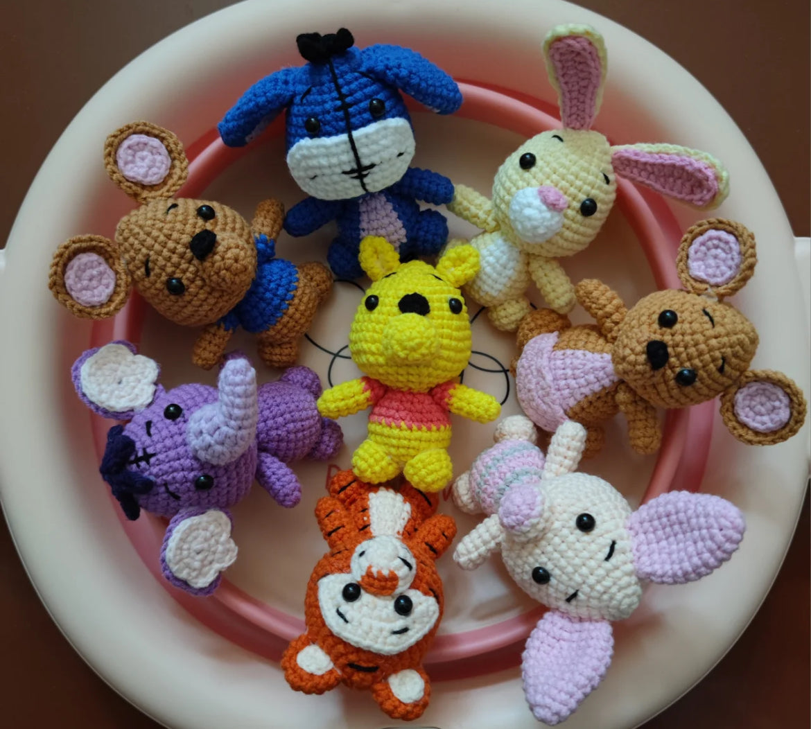 Handmade Crochet Dolls - Winnie the Pooh and Friends