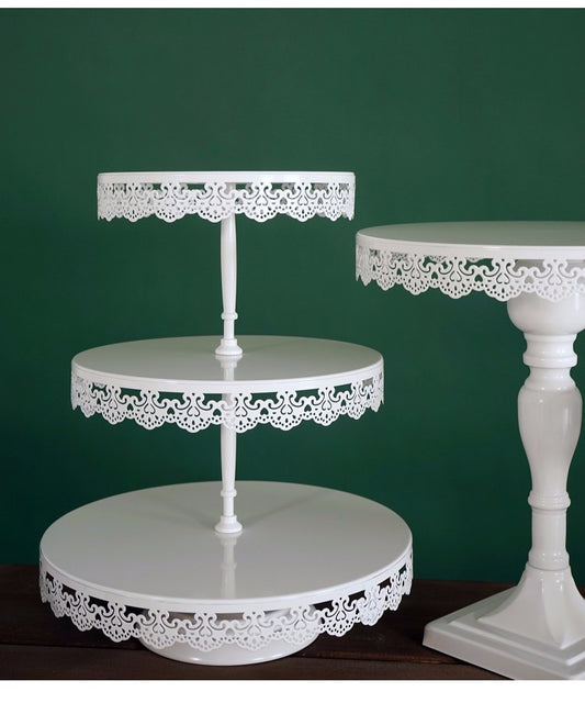 White Three-Tier Cake Stand