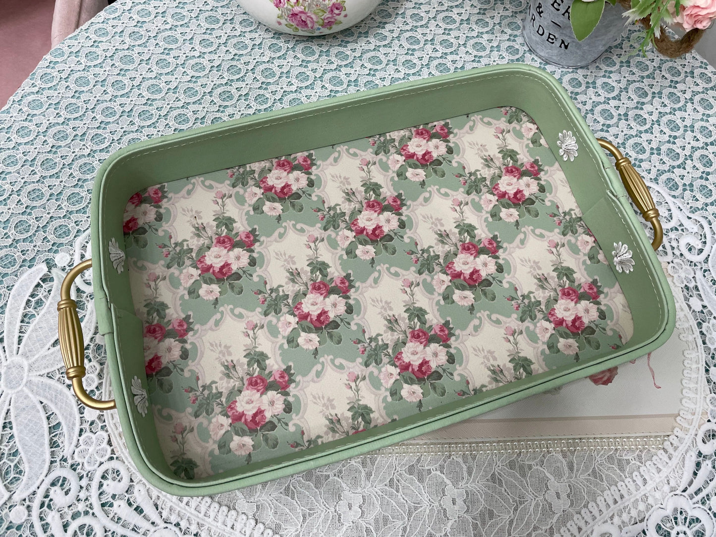 Floral Serving Tray